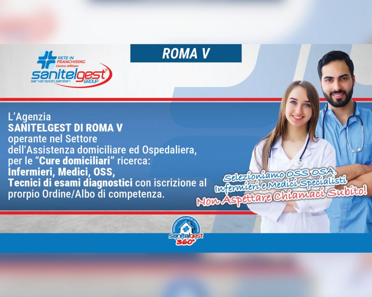 SI RICERCA PERSONALE SANITARIO E SOCIO SANITARIO A ROMA V (RM)