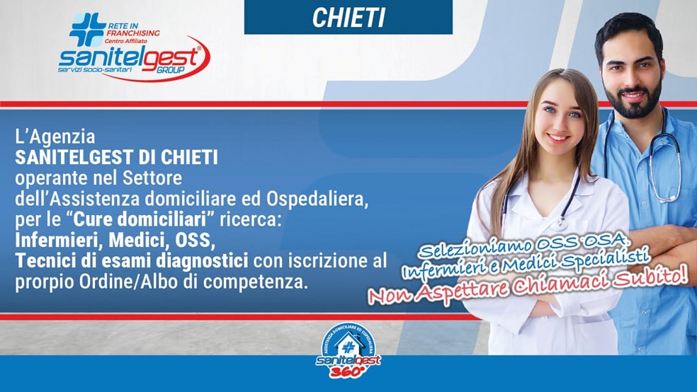 SI RICERCA PERSONALE SANITARIO E SOCIO SANITARIO A CHIETI (CH)